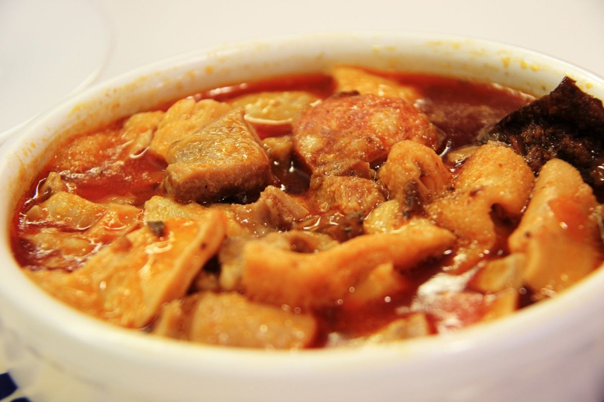 Callos a la madrileña terminado, listo para servir