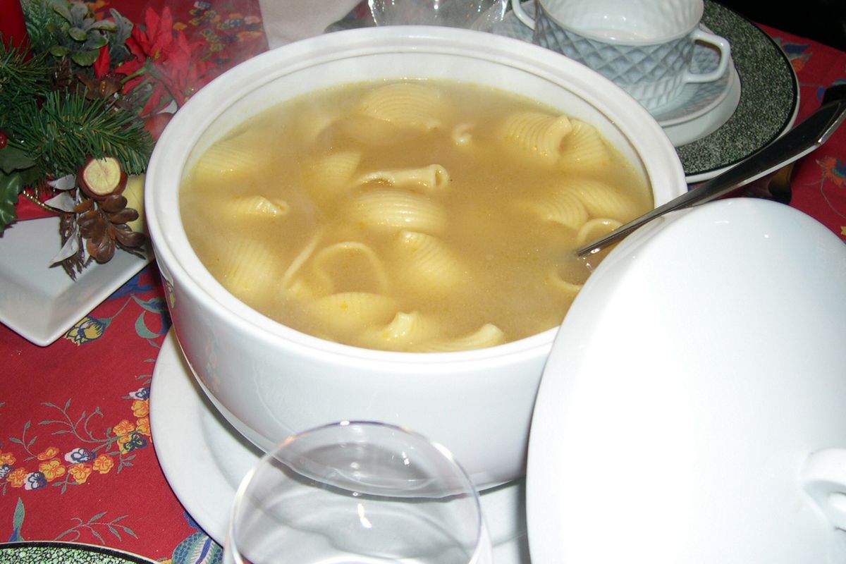 Escudella terminado, listo para servir