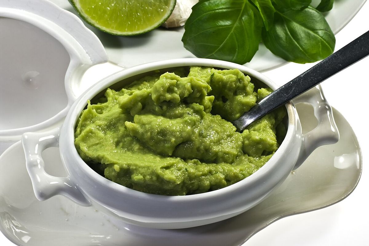 Guacamole terminado, listo para servir