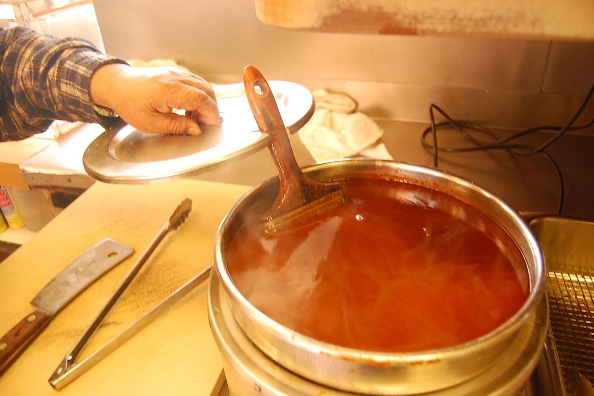 Salsa barbacoa terminado, listo para servir